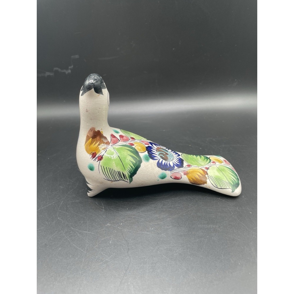 Vtg Hand painted Tonala Signed Pottery Bird folk art - Picture 10 of 10